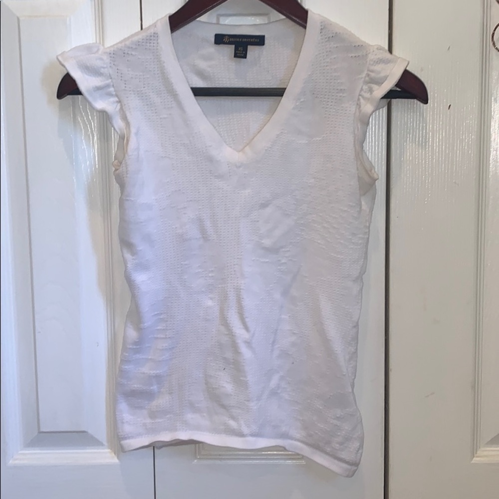 Brooks Brothers White short sleeve sweater white